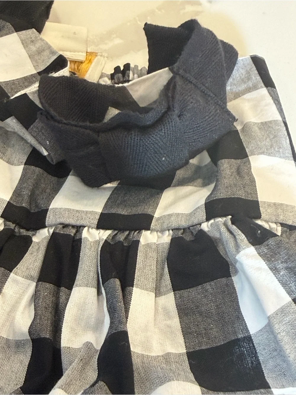 Kate Spade New York Toddler Black & White Gingham Tiered Dress - Size 18M